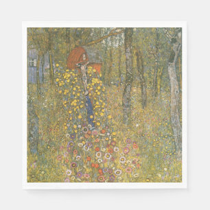 Farm Garden With Crucifix (by Gustav Klimt) Napkins