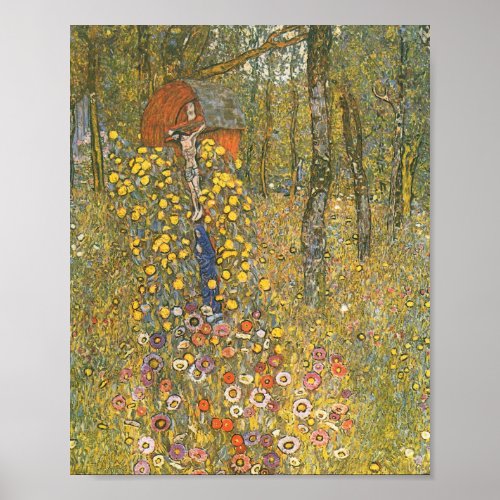 Farm Garden With Crucifix By Gustav Klimt Poster