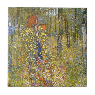 Farm Garden with Crucifix cool Ceramic Tile