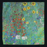 Farm Garden with Sunflowers by Gustav Klimt Bandana<br><div class="desc">Please visit my store for more interesting design and more color choice => zazzle.com/colorfulworld*</div>