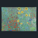 Farm Garden with Sunflowers by Gustav Klimt Cloth Placemat<br><div class="desc">Please visit my store for more interesting design and more color choice => zazzle.com/colorfulworld*</div>