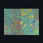 Farm Garden with Sunflowers by Gustav Klimt Doormat<br><div class="desc">Please visit my store for more interesting design and more color choice.
=> zazzle.com/colorfulworld*</div>
