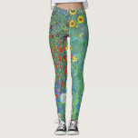 Farm Garden with Sunflowers by Gustav Klimt Leggings<br><div class="desc">Please visit my store for more interesting design and more color choice.
=> zazzle.com/colorfulworld*</div>