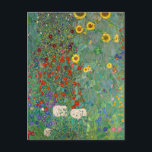 Farm Garden with Sunflowers by Gustav Klimt Postcard<br><div class="desc">Farm Garden with Sunflowers by Gustav Klimt</div>