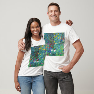 Farm Garden with Sunflowers by Gustav Klimt T-Shirt