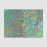 Farm Garden with Sunflowers by Gustav Klimt   Tissue Paper<br><div class="desc">Please visit my store for more interesting design and more color choice => zazzle.com/colorfulworld*</div>