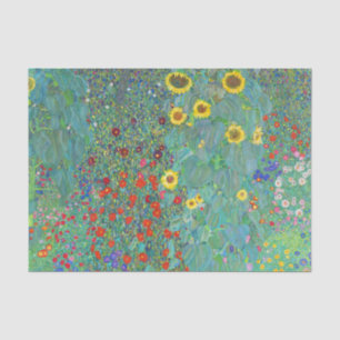 Farm Garden with Sunflowers by Gustav Klimt Tissue Paper