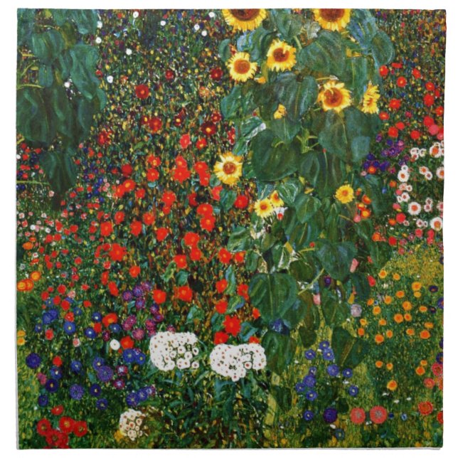 Farm Garden with Sunflowers Cloth Napkin (Front)