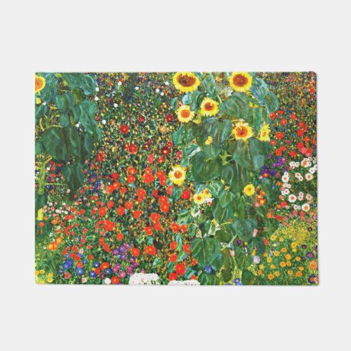 Farm Garden with Sunflowers famous painting Doormat