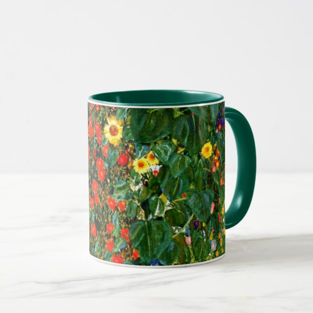 Farm Garden with Sunflowers, famous painting Mug (Front Right)
