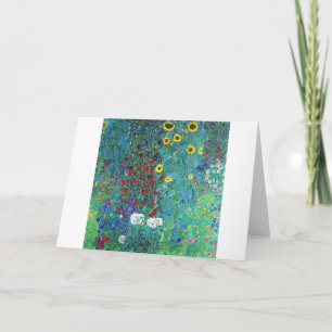 Farm Garden with Sunflowers, Gustav Klimt Card