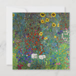Farm Garden with Sunflowers | Gustav Klimt | Card