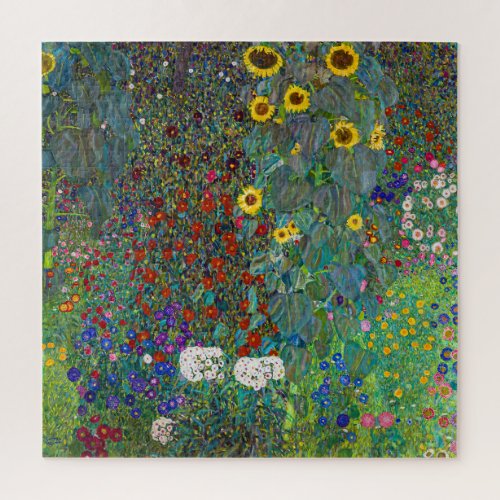 Farm Garden with Sunflowers  Gustav Klimt  Jigsaw Puzzle