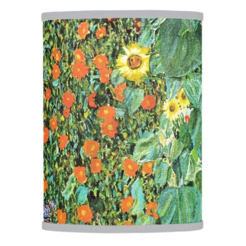 Farm Garden With Sunflowers Gustav Klimt Lamp Shade