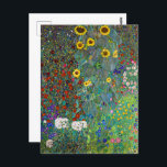 Farm Garden with Sunflowers | Gustav Klimt | Postcard<br><div class="desc">Farm Garden with Sunflowers is a 1907 painting by Gustav Klimt.</div>