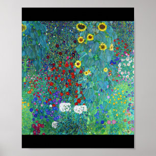 Farm Garden with Sunflowers, Gustav Klimt Poster