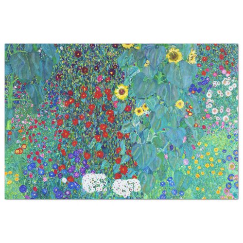 Farm Garden with Sunflowers Gustav Klimt Tissue Paper