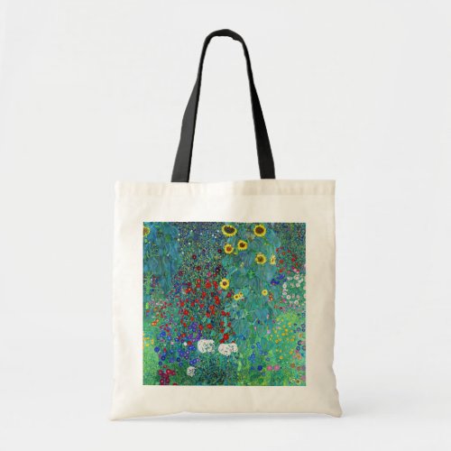 Farm Garden with Sunflowers Gustav Klimt Tote Bag