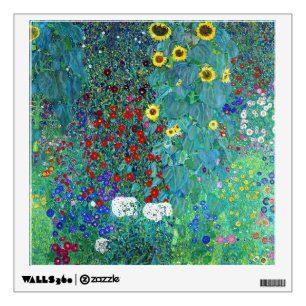 Farm Garden with Sunflowers, Gustav Klimt Wall Decal