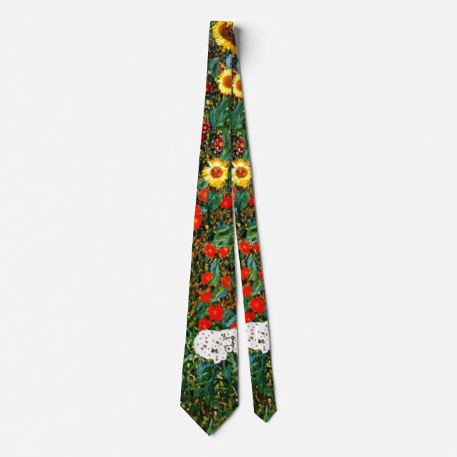 Farm Garden with Sunflowers Neck Tie (Front)
