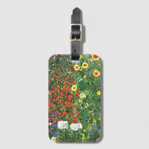 Farm Garden with Sunflowers popular painting Luggage Tag
