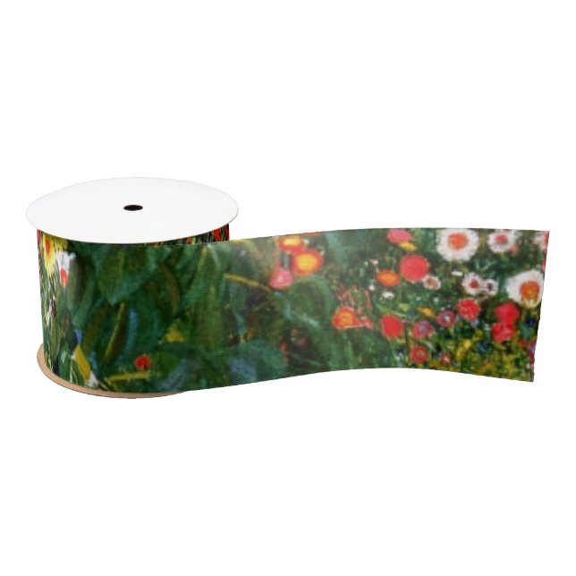 Farm Garden with Sunflowers Satin Ribbon (Spool)