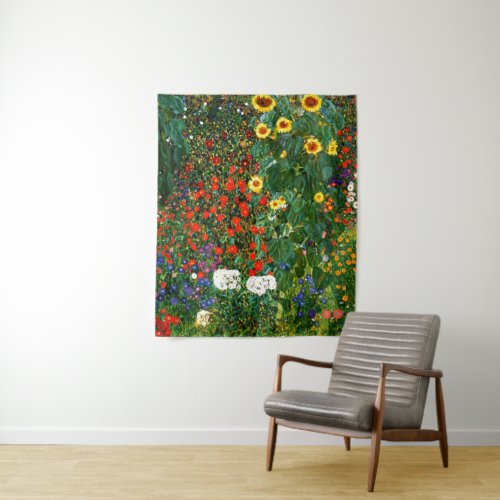 Farm Garden with Sunflowers Tapestry