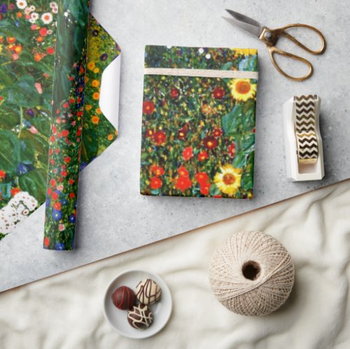 Farm Garden with Sunflowers Wrapping Paper