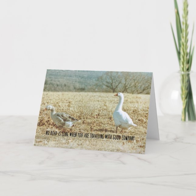 FARM GEESE Greeting Card (Front)