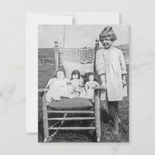 Farm Girl and Her Doll Friends Vintage