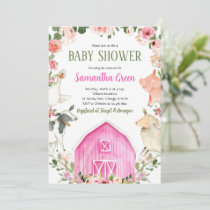 Farm Girl Baby Shower Invitation