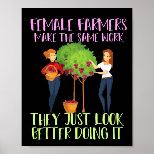 Farm Girl Farmer Women Rancher Daughter Poster
