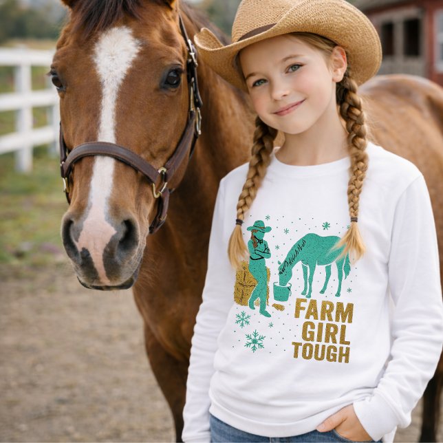 Farm Girl Tough Long Sleeve – Western Horse Shirt  (Creator Uploaded)