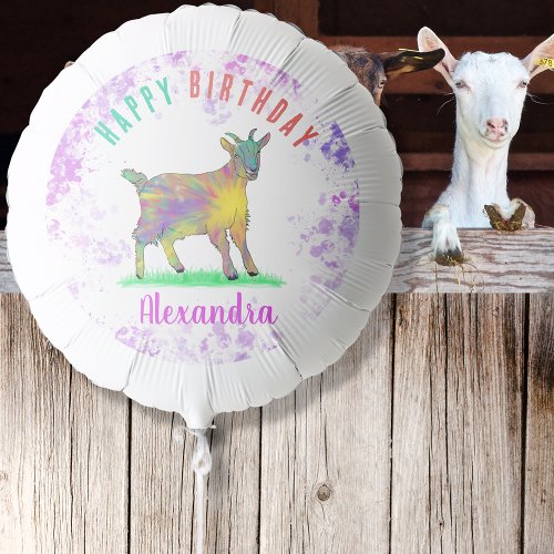 Farm Goat Birthday Party Personalized Balloon
