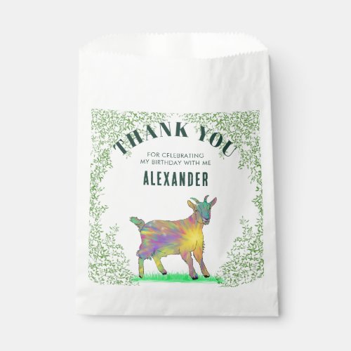 Farm Goat Birthday Party Thank You Favor Bag