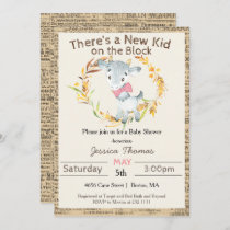 Farm Goat Girl Baby Shower Invitation