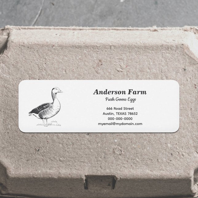 Farm Goose Eggs Address Label Sticker (Farm Goose Eggs Address Label Sticker)