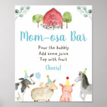 Farm Greenery Baby Shower Mom-osa Bar Sign