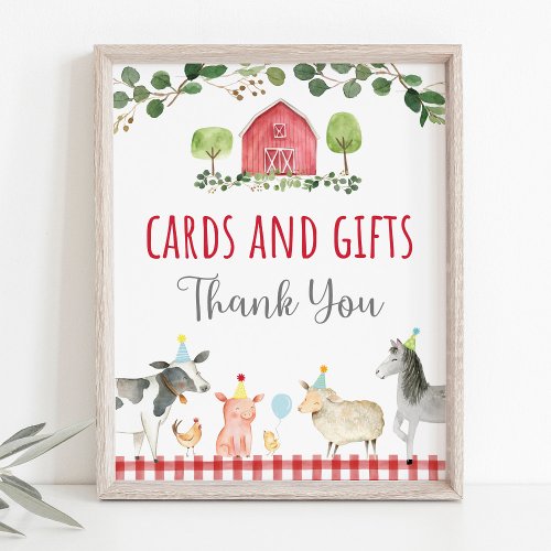 Farm Greenery Cards  Gifts Birthday Sign