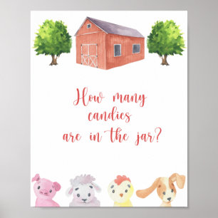 Farm - guess how many candies Poster