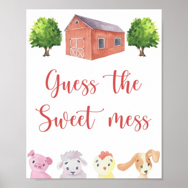 Farm \ Guess the sweet mess Poster (Front)