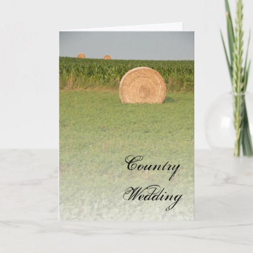 Farm Hay Bales Country Wedding Save the Date Announcement