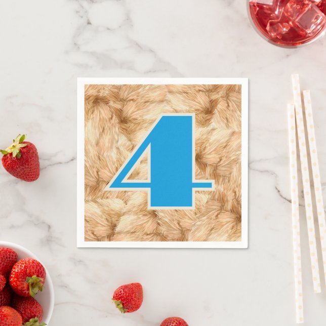 Farm Hay Big Number Birthday Age Napkins (Insitu)