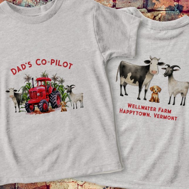 Farm Helper Red Tractor Saying Toddler T-shirt (Creator Uploaded)