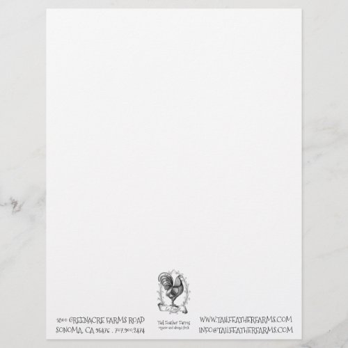 Farm Hen Business Letterhead