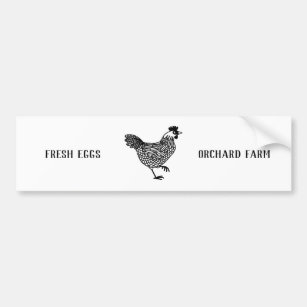 Farm Hen Egg Bumper Sticker