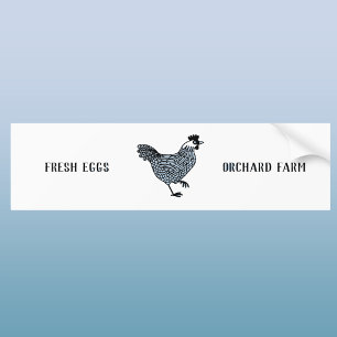 Farm Hen Egg Bumper Sticker