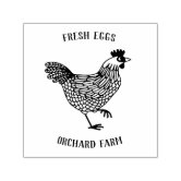 Vintage Homesteading Farm Egg Rubber Stamp