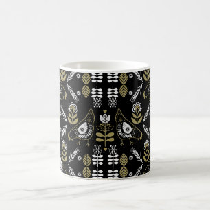 Farm Hen Folk Art Print Color Morph Mug