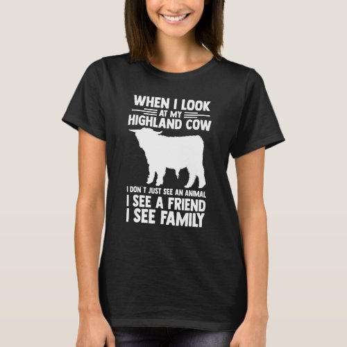 Farm Highland Cow T_Shirt